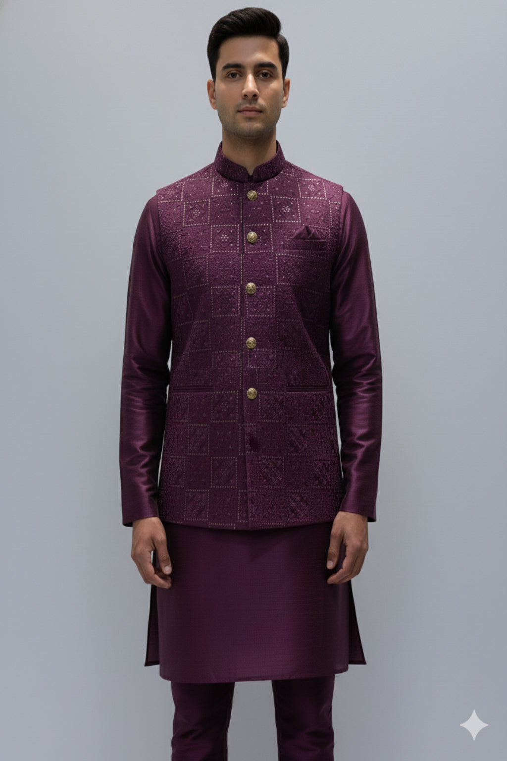 Kurta with Jacket - Crafted Just for You. Minimum Delivery: 20 Days