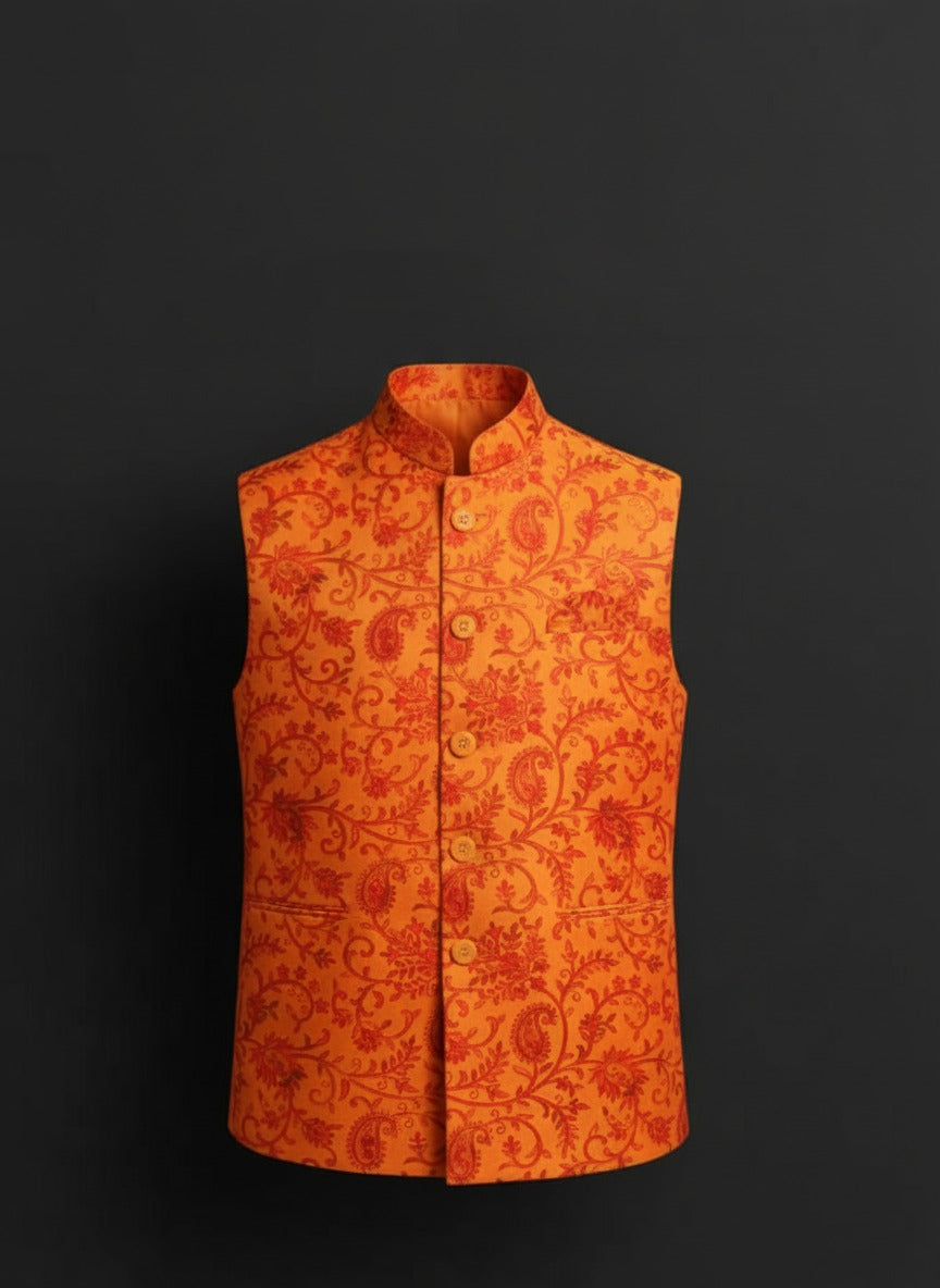 Elegance with regal printed Modi jacket – Crafted Just for You.