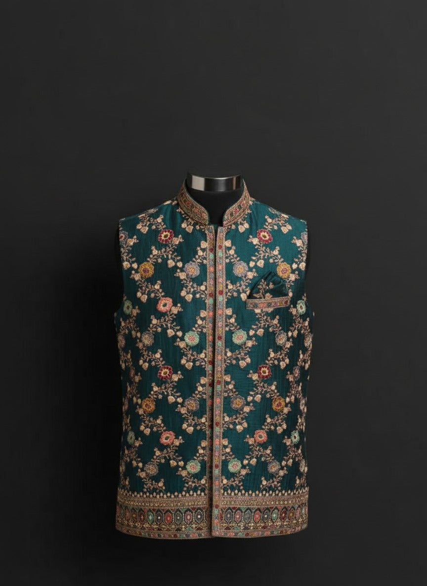 Elegance with regal printed Modi jacket – Crafted Just for You.
