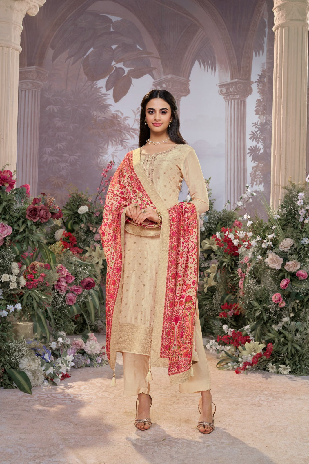 Elegant Embroidered Suit Set