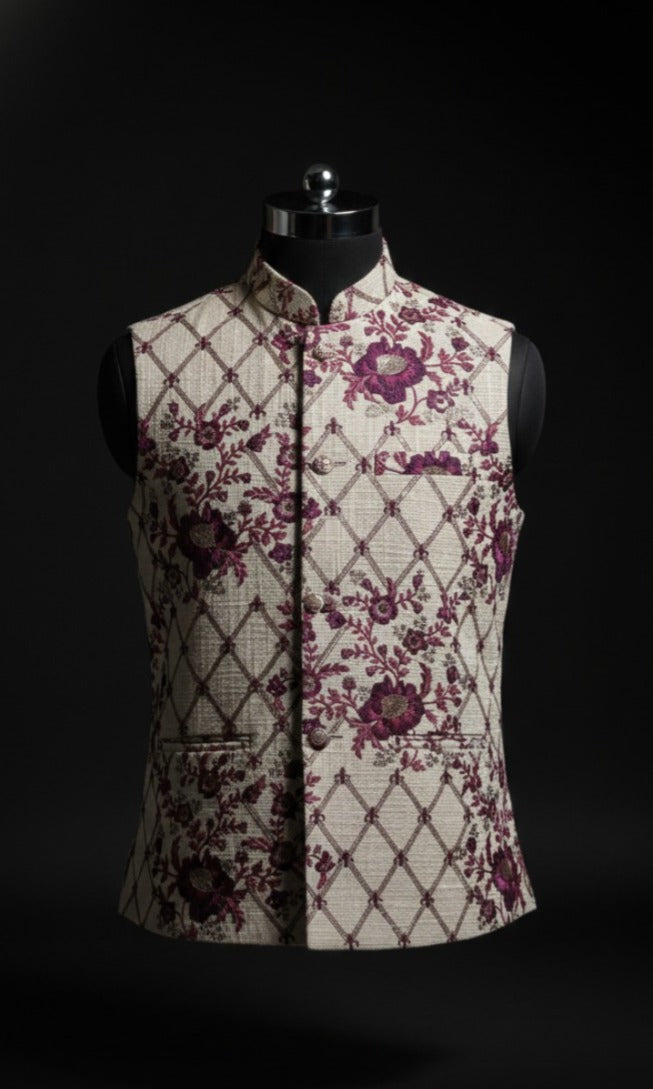 Elegance with regal Embroidered Modi Jacket – Crafted Just for You.