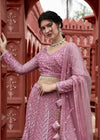"Pink Sequins Floral Embroidered Net Lehenga Choli" - Crafted Just for You. Minimum Delivery 20 Days