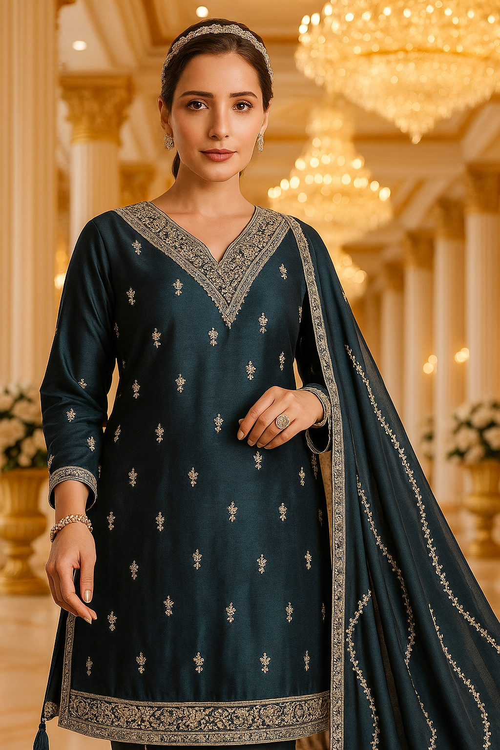 Dupatta Bottom Set