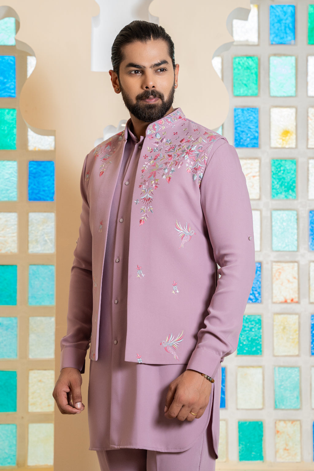 Elegant Indo Western Kurta Jacket Set - Crafted Just for You. Minimum Delivery: 20 Days