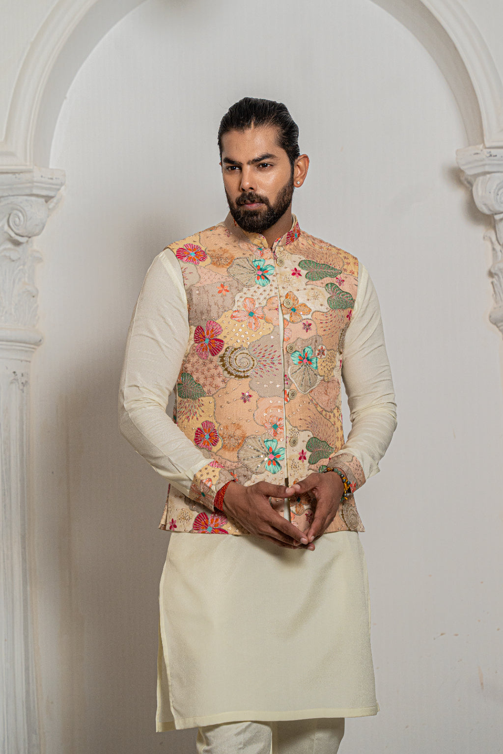 Classic Kurta Jacket Set- Crafted Just for You. Minimum Delivery: 20 Days