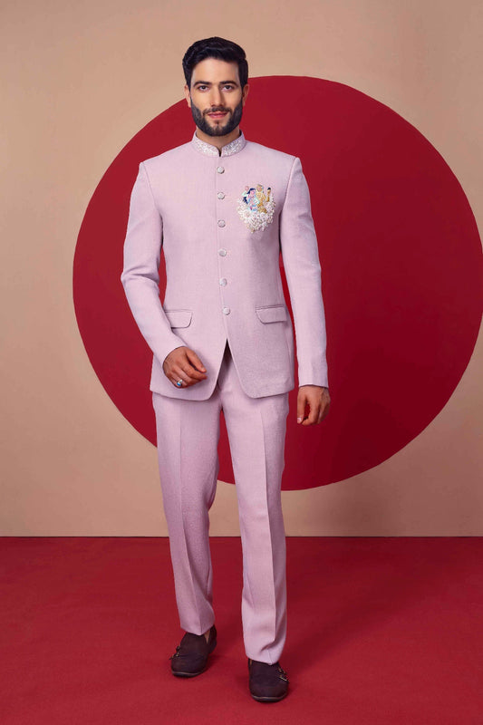 Designer Pastel Pink Indo-Western Set – Subtle Sophistication for Celebrations