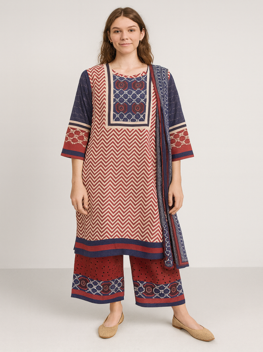 Women's Dupatta Bottom Set