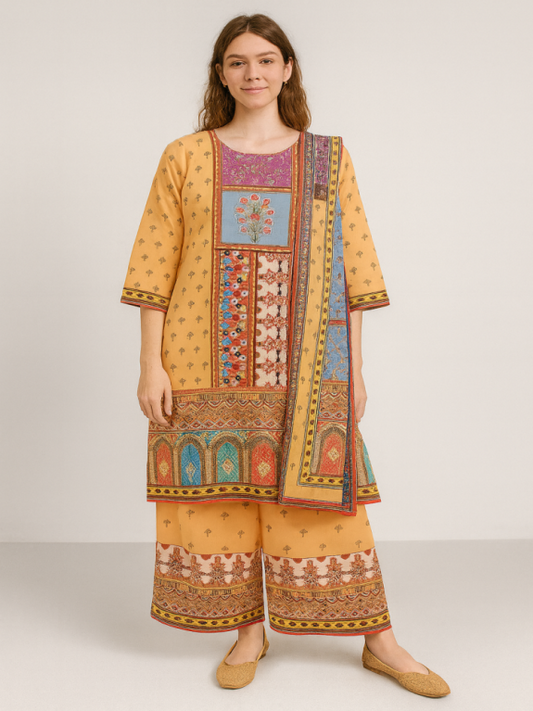 Women's Dupatta Bottom Set