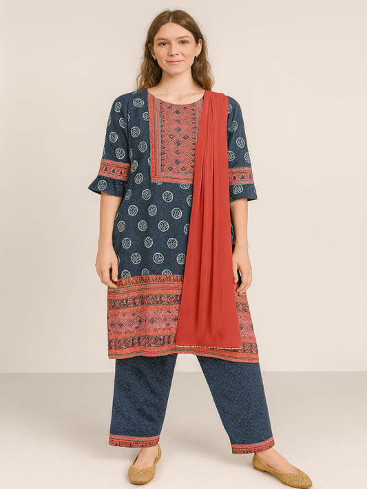 Women;s Dupatta Bottom Set