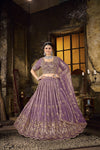 Lavender Embroidered Bridal Lehenga Set - Crafted Just for You. Minimum Delivery: 20 Days