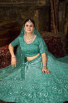 Sea Green Sequin Embroidered Lehenga Set- Crafted Just for You. Minimum Delivery: 20 Days