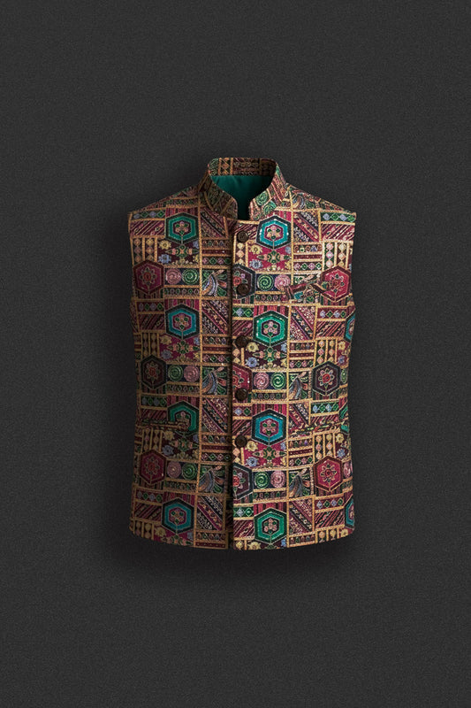 Multicolor Embroidered Modi Jacket – Crafted Just for You.