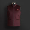 Maroon Zipper Nehru Jacket with Silk Pocket Square