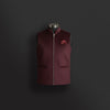Maroon Zipper Nehru Jacket with Silk Pocket Square