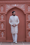 Ivory Embroidered Sherwani Set - Crafted Just for You. Minimum Delivery: 20 Days