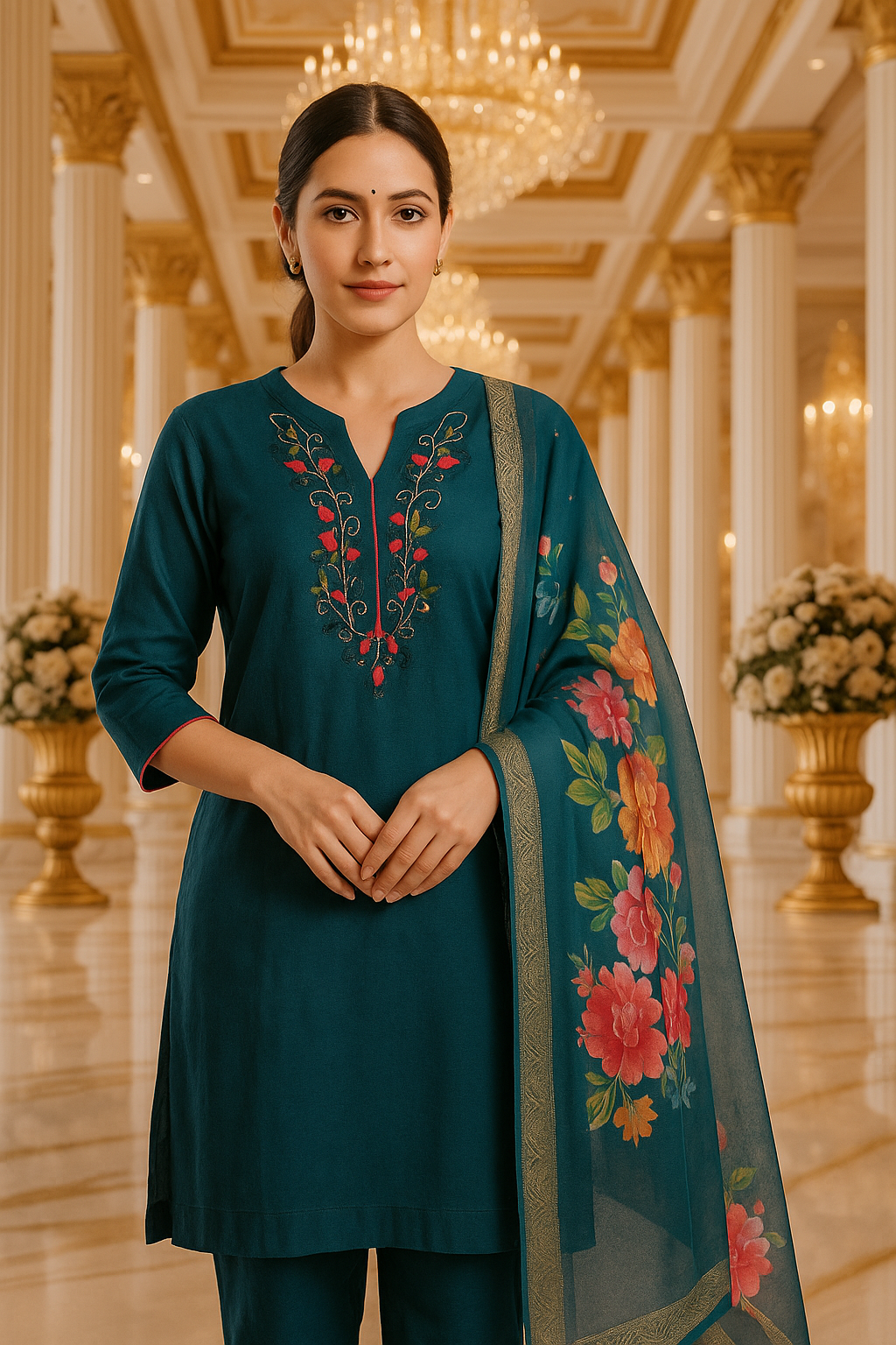 Dupatta Bottom Set