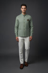 Sage Green Nehru Jacket with Matching Shirt