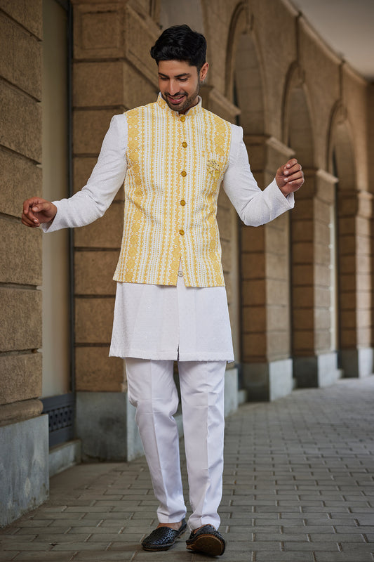 Classic Kurta Jacket Set - Crafted Just for You. Minimum Delivery: 20 Days