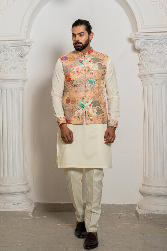 Classic Kurta Jacket Set- Crafted Just for You. Minimum Delivery: 20 Days