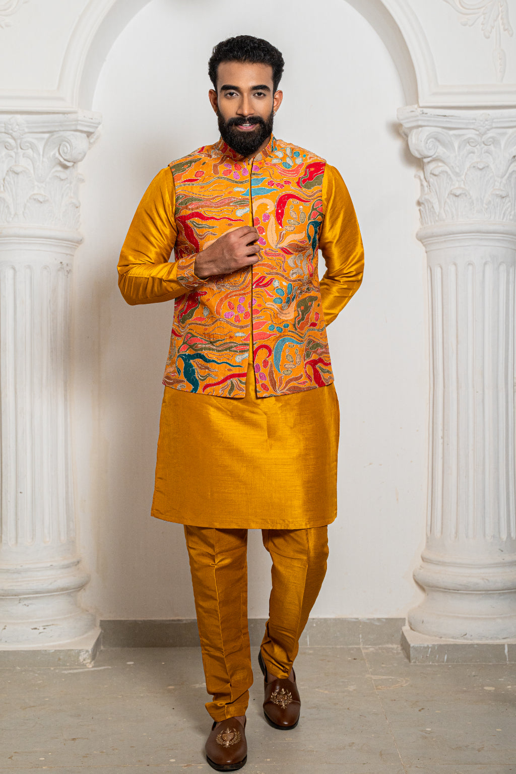 Classic Kurta Jacket Set - Crafted Just for You. Minimum Delivery: 20 Days