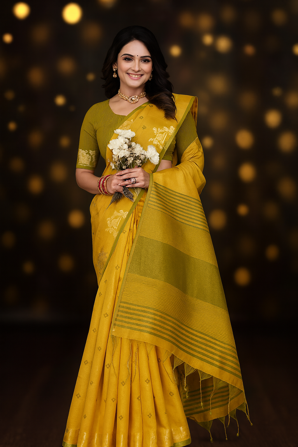 Bandhani Buti Saree