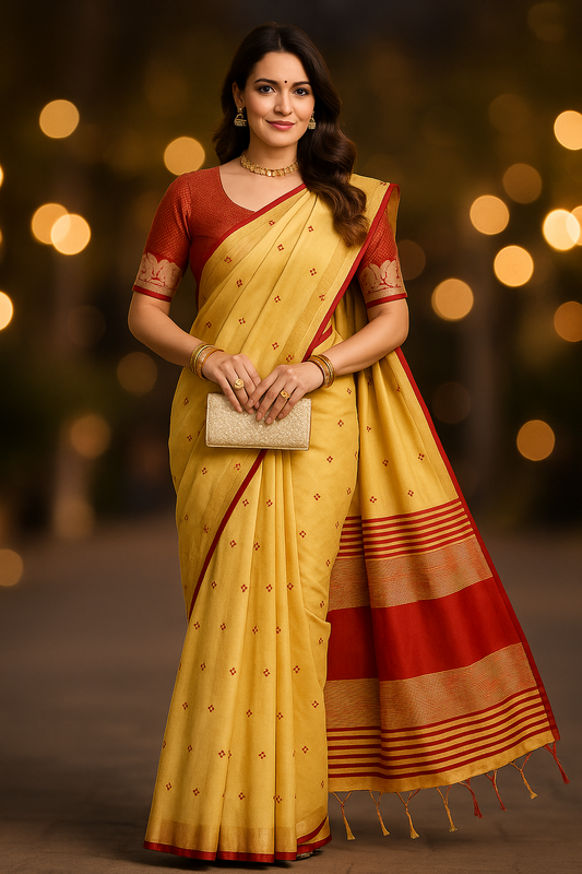 Bandhani Buti  Saree