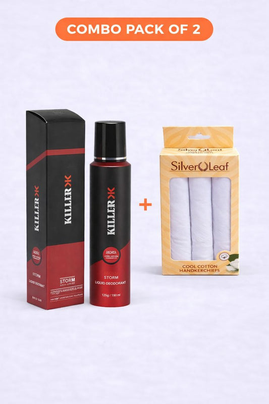 Handkerchiefs +Deodorant - Combo Pack of 2
