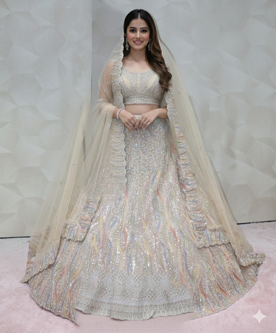 "Rosette" Sequined Dream Lehenga  - Crafted Just for You. Minimum Delivery 20 Days