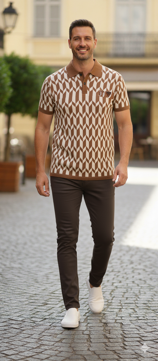 Printed Polo T-Shirt