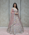 Rose Gold Sequined Lehenga - Crafted Just for You. Minimum Delivery 20 Days