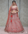 Red Bridal Embroidered Wedding Lehenga - Crafted Just for You. Minimum Delivery: 20 Days