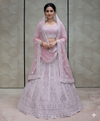 Pastel Pink and Silver Embroidered Lehenga - Crafted Just for You. Minimum Delivery 20 Days