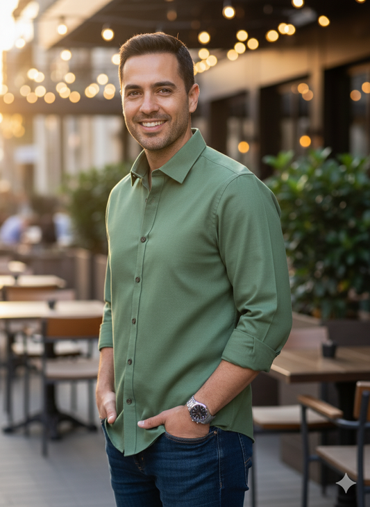 Men's Classic Sage Green Shirt