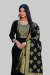 Royal Black Brocade Kurta Set - Makar Sankranti Special