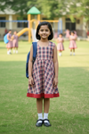 Girls' Premium Plaid School Pinafore Dress
