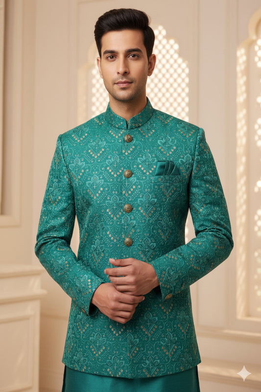 Kurta with Jacket - Crafted Just for You. Minimum Delivery: 20 Days