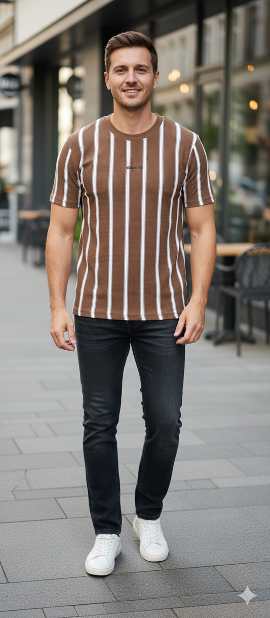 Brown Striped T-Shirt