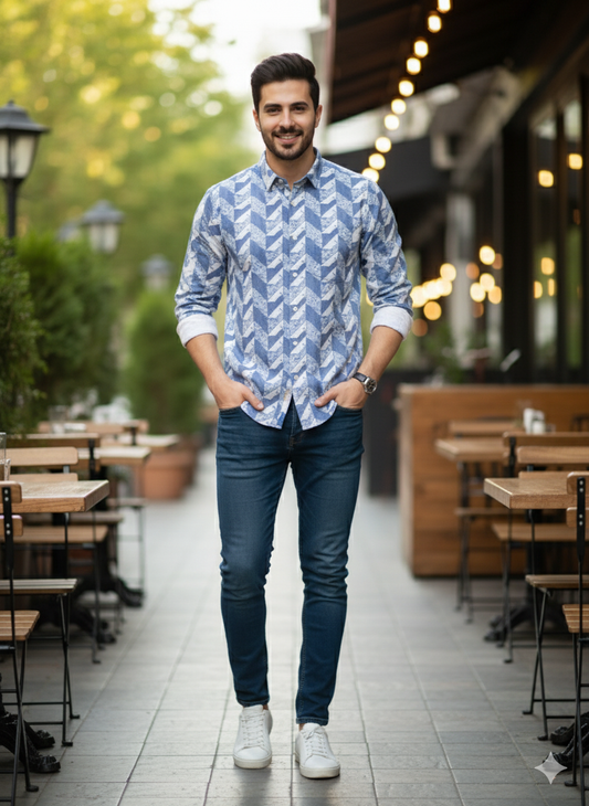 Men's Stylish Printed Casual Shirt