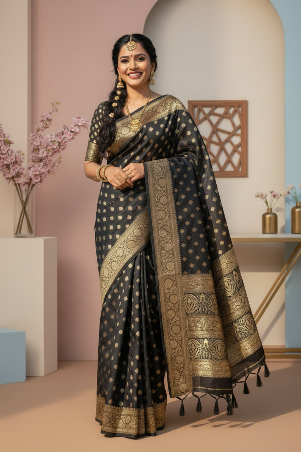 Black Traditional Wear Saree