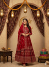 Red Festive Embroidered Anarkali Set