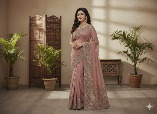 Luxurious Crepe Silk Saree