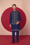 Black Hand Painted Jacket Kurta - Crafted Just for You. Minimum Delivery: 20 Days