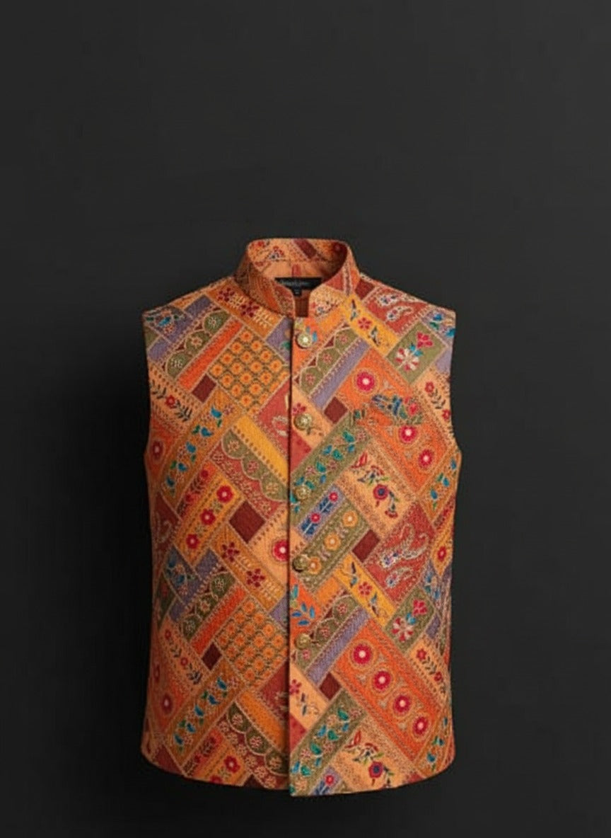 Elegance with regal printed Modi jacket – Crafted Just for You.