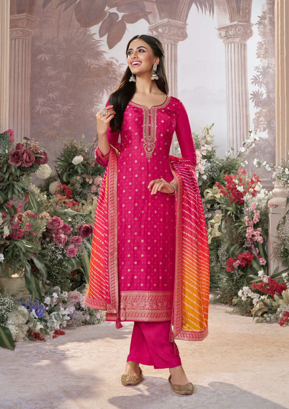 Elegant Embroidered Suit Set