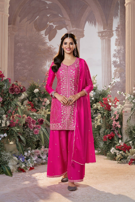 Elegant Embroidered Suit Set