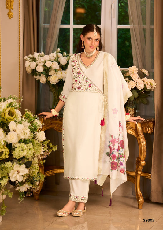 Elegant Angrakha-style  Suit Set