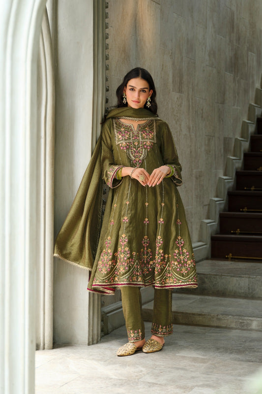 Elegant Anarkali-style Suit Set
