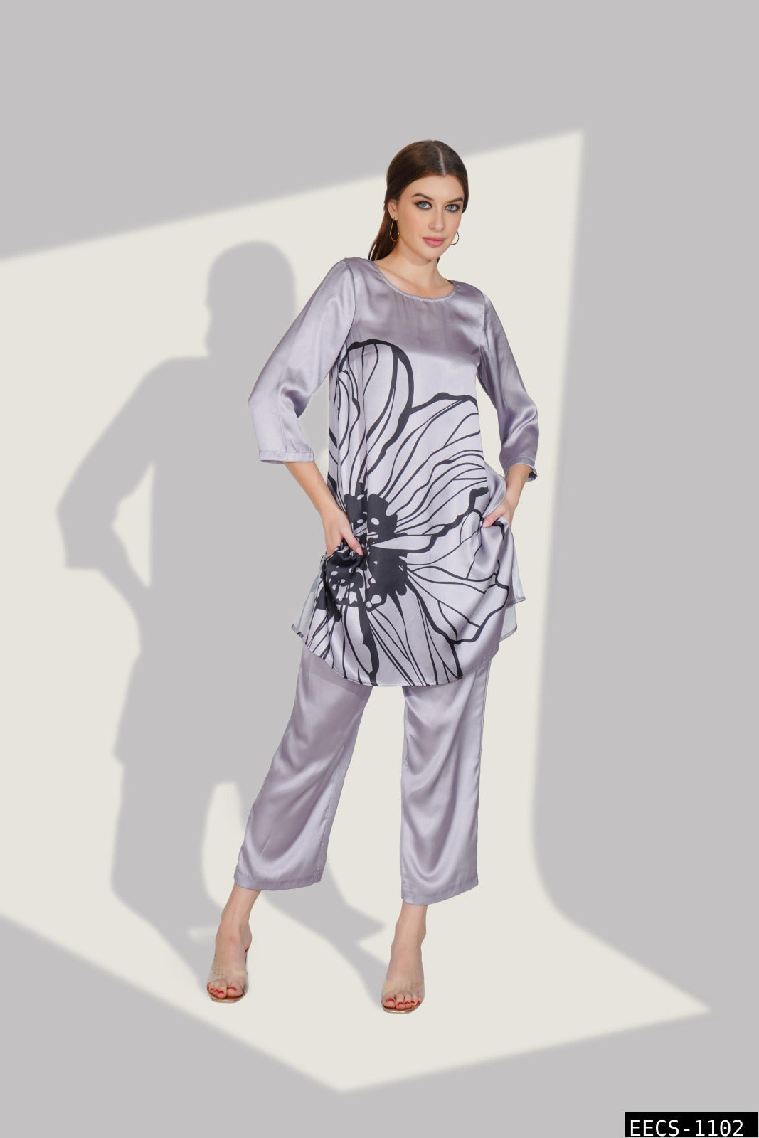 Silken Floral Printed Co-ord Set