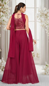 Embroidered Party-Wear Palazzo Suit