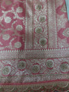 Elegant Blush Pink Banarasi Silk Saree with Rich Zari Weave